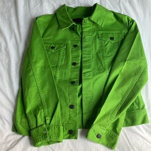 Talbots Bright Green Jean Jacket